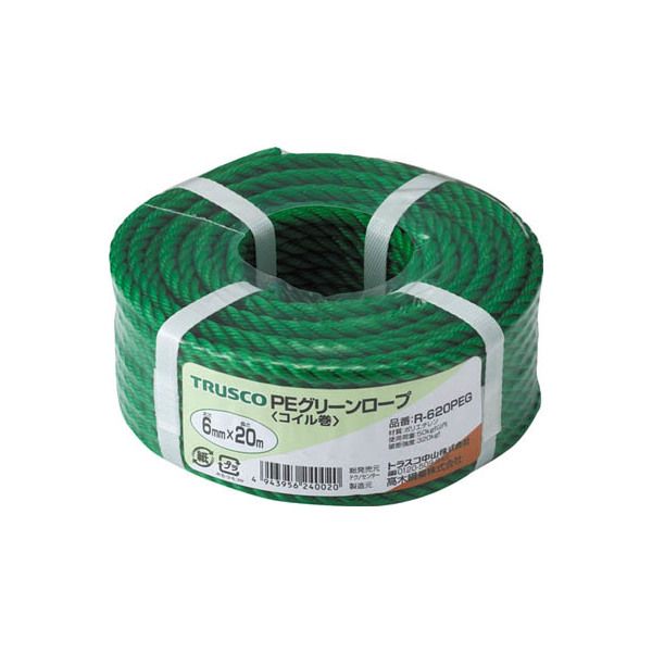 TRUSCO R620PEG PE�O���[�����[�v 3�� ���a6mmX����20m