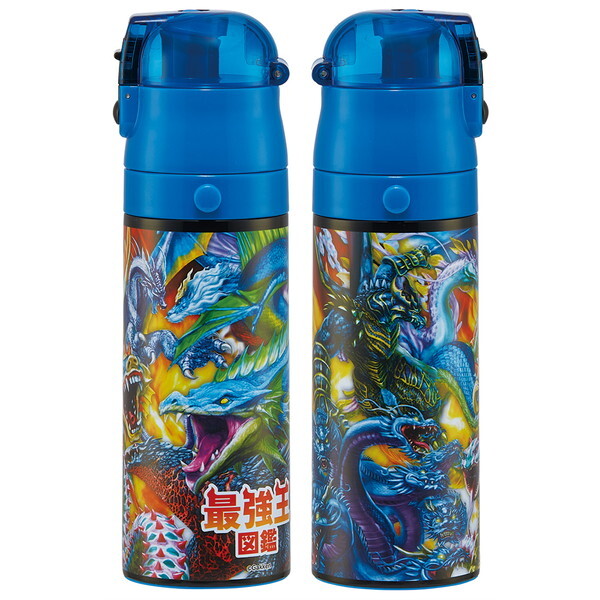 スケーター SDC4 最強王図鑑 [子供用 ステンレス水筒 (直飲み 470ml 
