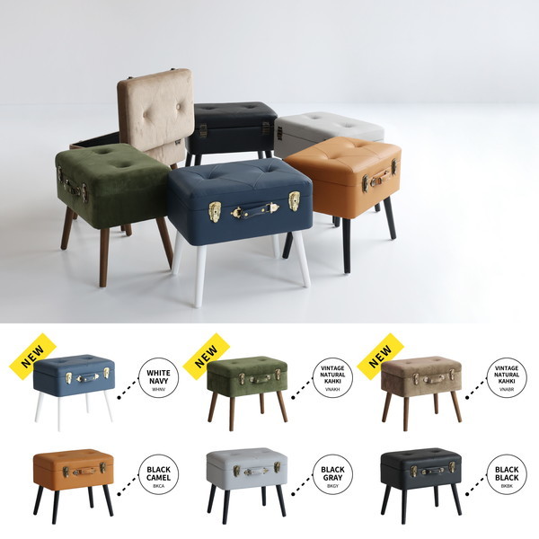 市場株式会社 ST-3263VNAKH Pick Stool ヴィンテージ×カーキ [スツール