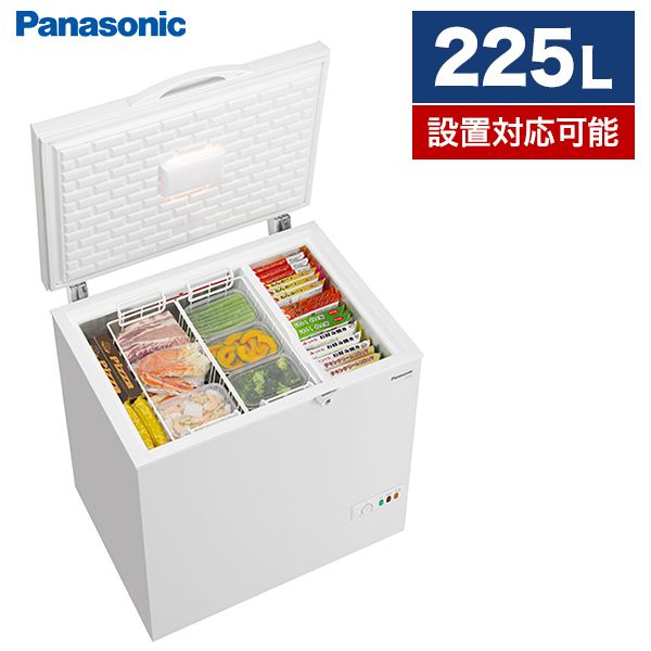 パナソニック(Panasonic) NR-FC23FC-W(ホワイト) 1ドア冷凍庫 上開き 225L 