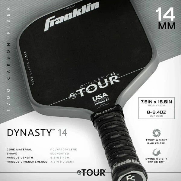 Franklin フランクリン ピックルボール FS TOUR DYNASTY 14MM GRAY K4