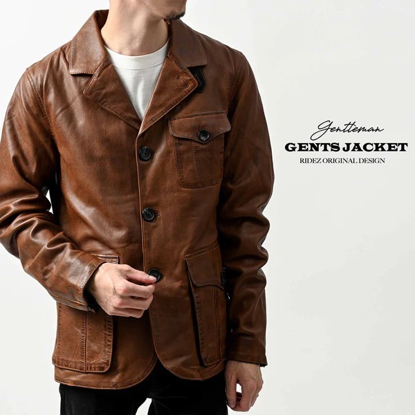 RIDEZ RLJ900 GENTS JACKET BROWN L [WPbg]