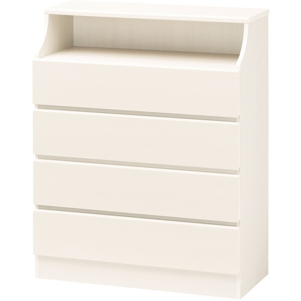 新井家具 ホワイト 3段ローチェスト 美品 3段 チェスト ホワイト