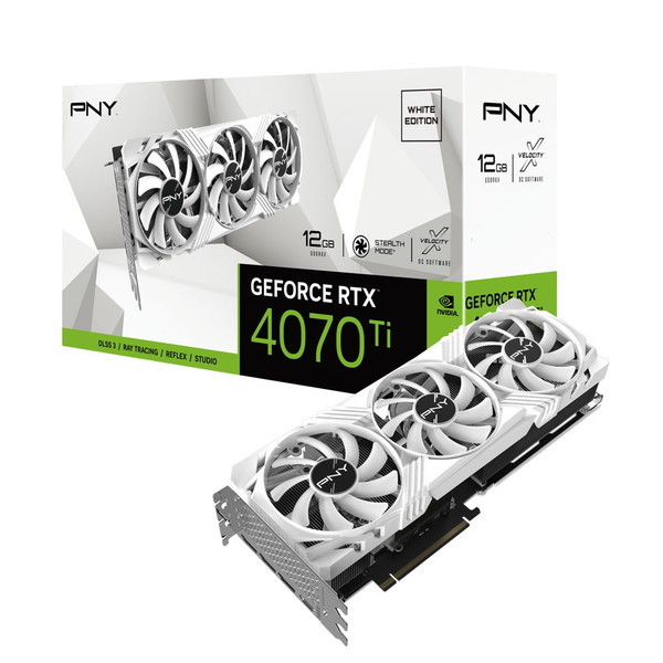 PNY VCG4070T12TFWXPB1 GeForce RTX4070Ti 12GB VERTO LED 3FAN White