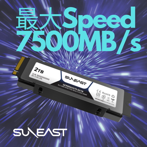 SUNEAST SE900NVG75-01TB [内蔵SSD M2 2280 NVMe 3D TLC SSDGen4×4 1TB