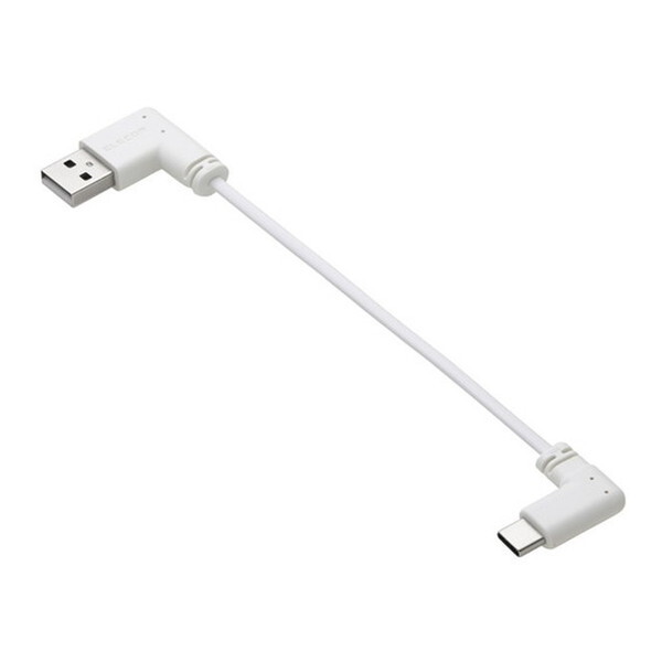 ELECOM MPA-ACLL01WH Type-CP[u (USB A to USB C) Z 0.1m L tbg oCobe[ [dP[u zCg
