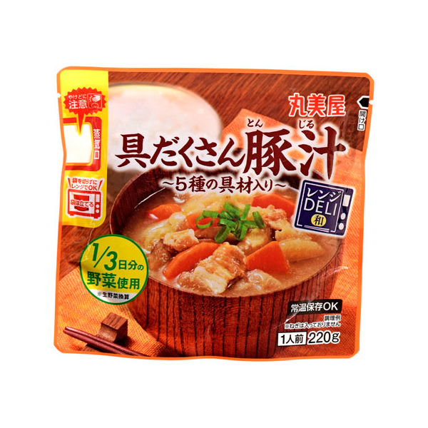 丸美屋食品工業 丸美屋 レンジDELI 具だくさん豚汁袋 220g×5