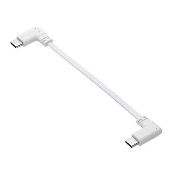 ELECOM MPA-CCLL01WH USB Type-C P[u (USB-C to USB-C) Z 0.1m L tbg PD 60W }[d oCobe[ zCg