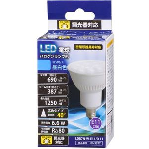 オーム電機 LDR7N-W-E11/D 11 [LED電球 ハロゲンランプ形 広角タイプ E11 昼白色]