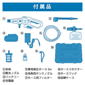 高圧洗浄機 コードレス 充電式 ハンディウォッシャー 洗車 洗車機 洗車