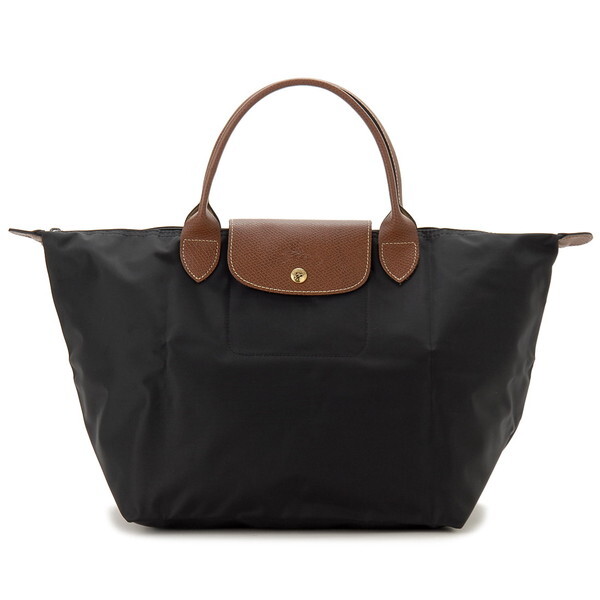 ロンシャン　ハンドバッグ　レザー　シボ革　ブラック　黒　センターロゴ　フック紐 ロンシャン(Longchamp) ハンドバッグ | 通販・人気ランキング