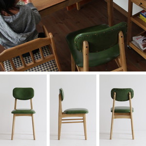 市場株式会社 RAC-3329GR Rasic Chair グリーン [ダイニングチェア]