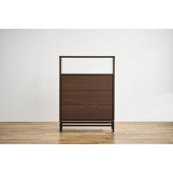 アイリス ユニットチェスト UCH-590 ウォールナット/ブラック