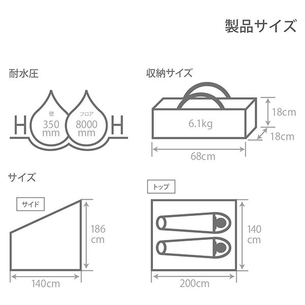 DOD T1-680-KH カーキ [TCサイドテント(M)] | 激安の新品・型