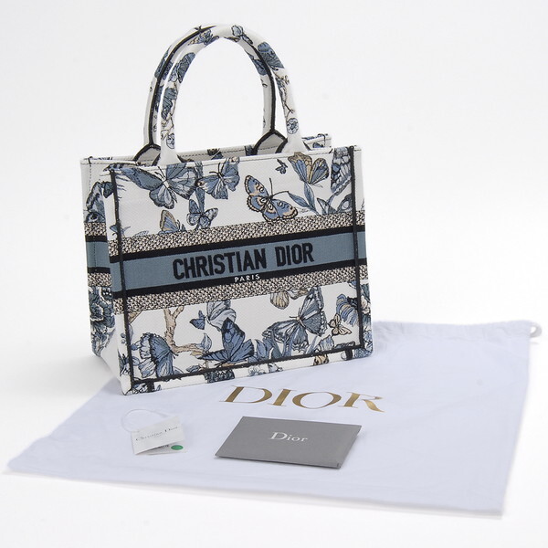 Christian Dior ディオール トートバッグ ホワイト/ブルー M1265ZESR