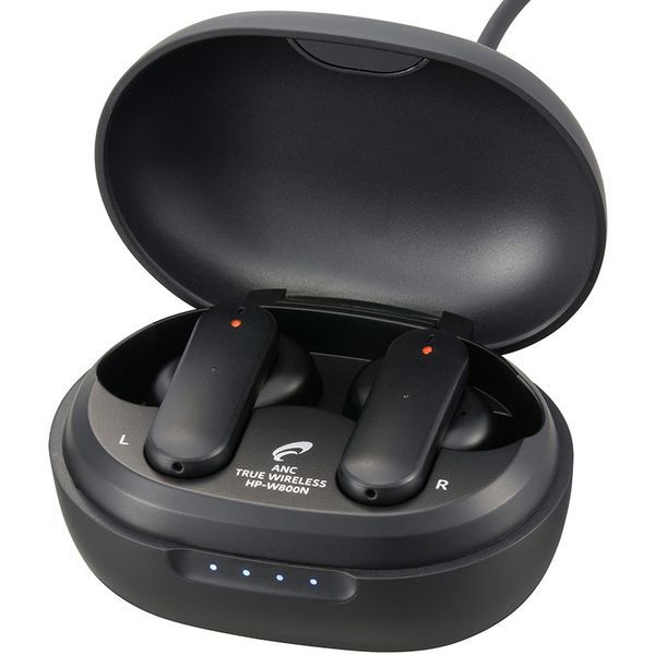 ワイヤレスイヤホン　HP-W800N オーム電機 HP-W800N [AudioComm ANC完全ワイヤレスイヤホン ブラック
