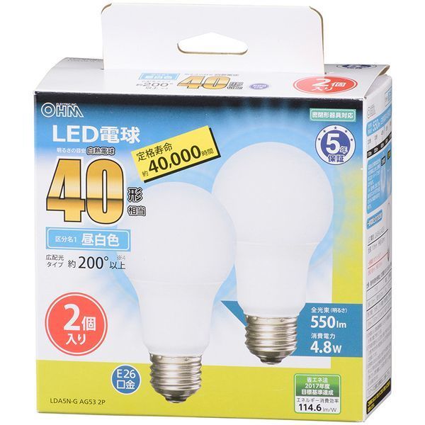 �I�[���d�@ LDA5N-G AG53 2P [LED�d�� E26 40�`���� �L�z�� �����F 2��]