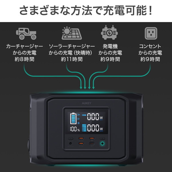 AUKEY PS-MC05 ポータブル電源 Power Zeus 500 (518wh) | 激安の