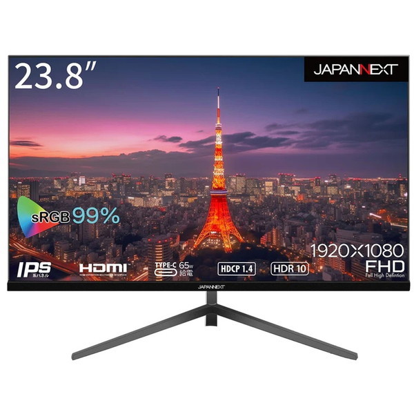 JAPANNEXT JN-IPS2380FHD-C65W-N [23.8型 フルHD 液晶ディスプレイ