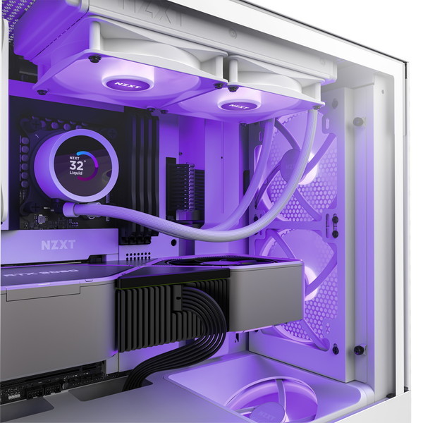 NZXT RF-C12TF-W1 ホワイト F120 RGB CORE TRIPLE PACK & RGB Lighting