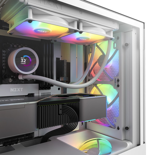 NZXT RF-C12TF-W1 ホワイト F120 RGB CORE TRIPLE PACK & RGB Lighting