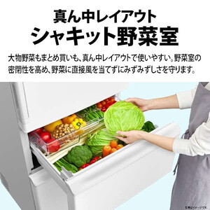 SHARP SJ-PW37P-H ダークアッシュグレー [冷蔵庫(374L・左右フリー