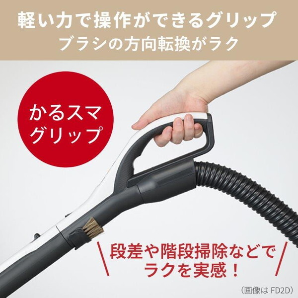 MITSUBISHI TC-FJ2E シャイニーホワイト Be-K [紙パック式掃除機