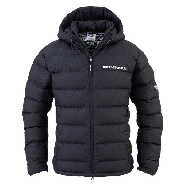 Dickies D23001 ブラック S [ワッシャーファイバーダウンフーディー 