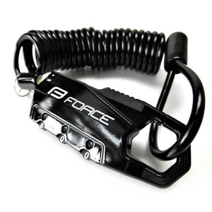 FORCE 80024 ミニロックコイルワイヤー180cm ブラック