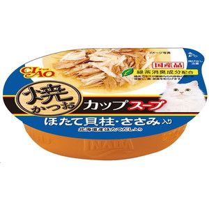 いなばペットフード 焼かつおカップスープほたて貝柱・ささみ入り 60g
