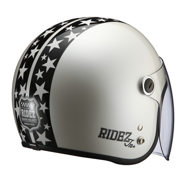 RIDEZ Jr STAR PEARL WHITE (53-54cm) [子ども用バイクヘルメット
