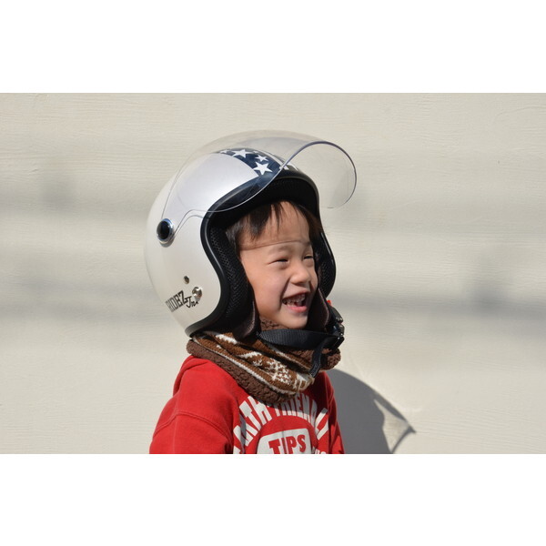 RIDEZ Jr STAR PEARL WHITE (53-54cm) [子ども用バイクヘルメット