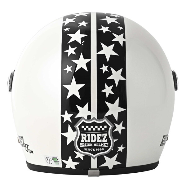 RIDEZ Jr STAR PEARL WHITE (53-54cm) [子ども用バイクヘルメット