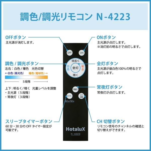 ホタルクス HLDC12258 [LEDシーリングライト(～12畳/調色・調光