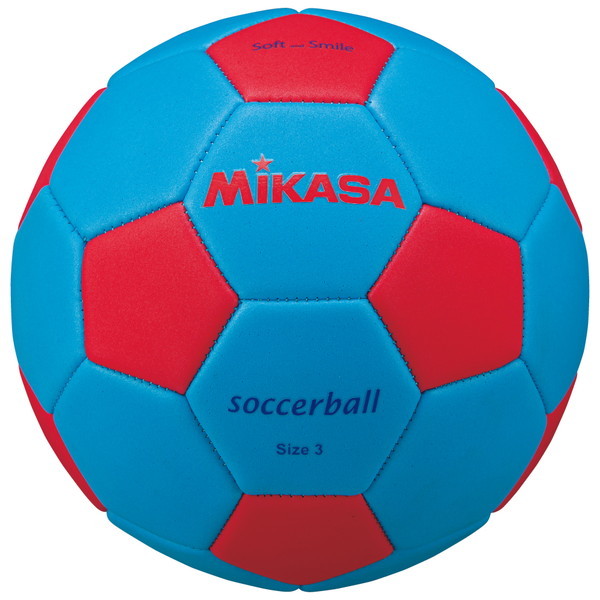 MIKASA STPEF3-SBLR スマイルサッカー 3号球(小学生向け) マシン縫い サックスブルー/レッド