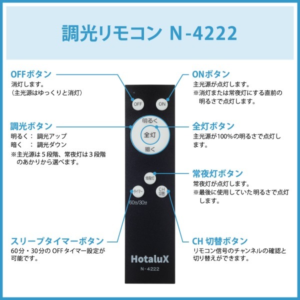 ホタルクス HLDZ06258 [LEDシーリングライト(～6畳/調光/昼光色