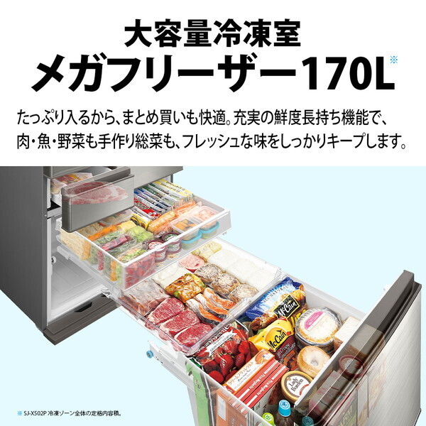 期間限定10年延長保証セット】 SHARP SJ-X502P-S アッシュシルバー