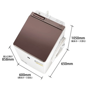 SHARP ES-PW11H-T ブラウン系 [縦型洗濯乾燥機 (洗濯11.0kg/乾燥6.0kg