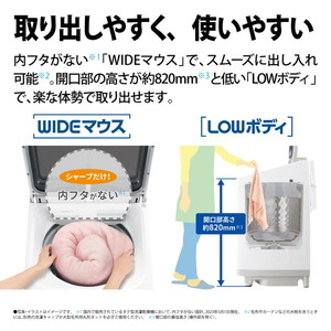 ​【2024年製】SHARP 洗濯機　乾燥機付き 8kg ES-PW8H（美品） SHARP ES-PW8H-N ゴールド系 [縦型洗濯乾燥機 (洗濯8.0kg/乾燥4.5kg
