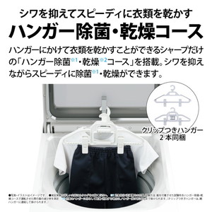 SHARP ES-PW8H-N ゴールド系 [縦型洗濯乾燥機 (洗濯8.0kg/乾燥4.5kg