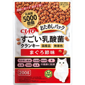 いなばペットフード CIAO すごい乳酸菌クランキー おためしパック まぐろ節味 200g | 激安の新品・型落ち・アウトレット 家電 通販  XPRICE - エクスプライス (旧 PREMOA - プレモア)