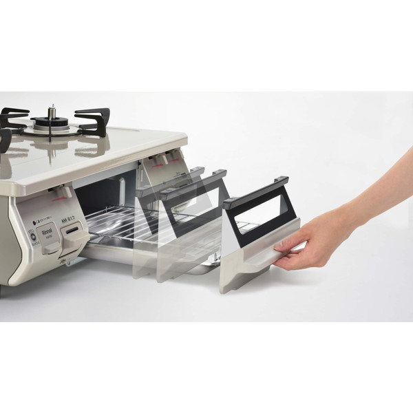 Rinnai KG67BKR-13A ブラック [ガスコンロ (都市ガス用・2口・右強火力