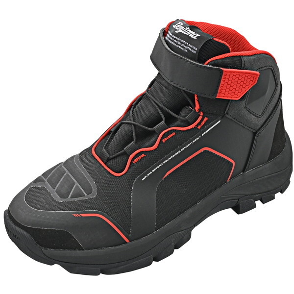 D62500 デイトナ(Daytona) ライディングシューズ バイク シューズ 防水 特殊インソール 歩きやすい R-WP DS-502 ブラック/レッド 27.0cm