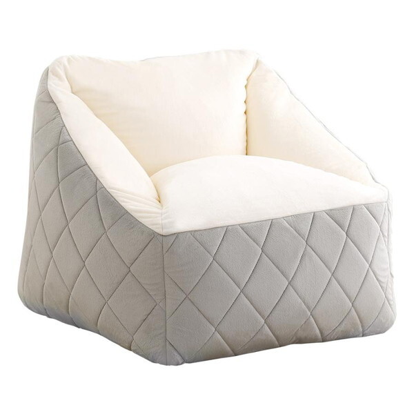 ホームテイスト SH-07-OKBKS 大人かわいいインテリア 背もたれ付きビーズソファ 【Chammy -チャミー-】 グレー