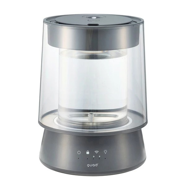 QUADS QS549GY グレー GLASS (グラス) [スチーム加湿器 (木造10畳