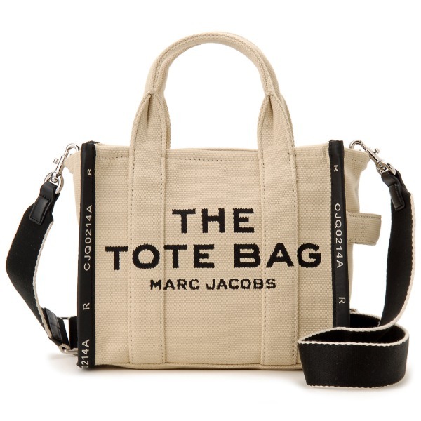 MARC JACOBS �}�[�N�W�F�C�R�u�X �g�[�g�o�b�O �x�[�W�� M0017025 001 THE TOTE BAG JACQUARD SMALL TOTE WARM SAND �y���s�A���i�z