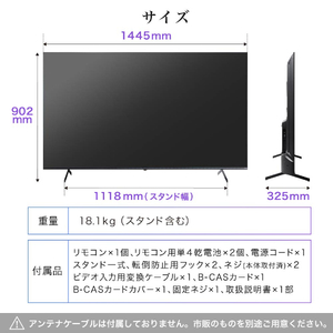 テレビ 65型 Googleテレビ 65インチ グーグルテレビ 65V Dolby Atmos