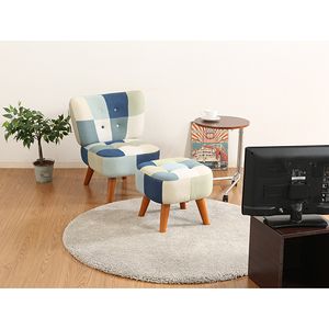 不二貿易 44340 パッチワークスツール デイジー デニム | 激安の新品