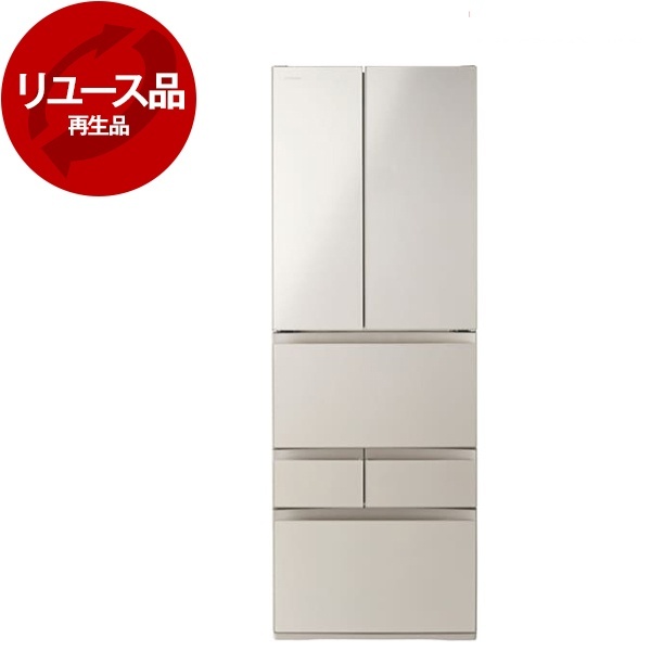 アウトレット】【リユース】 東芝 GR-K460FD(EC) サテンゴールド 