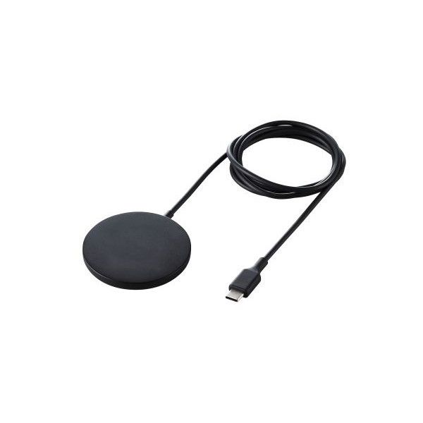 ELECOM W-MA02BK CX[d 7.5W }Olbg  P[ǔ^ iPhone Airpods 1m ubN